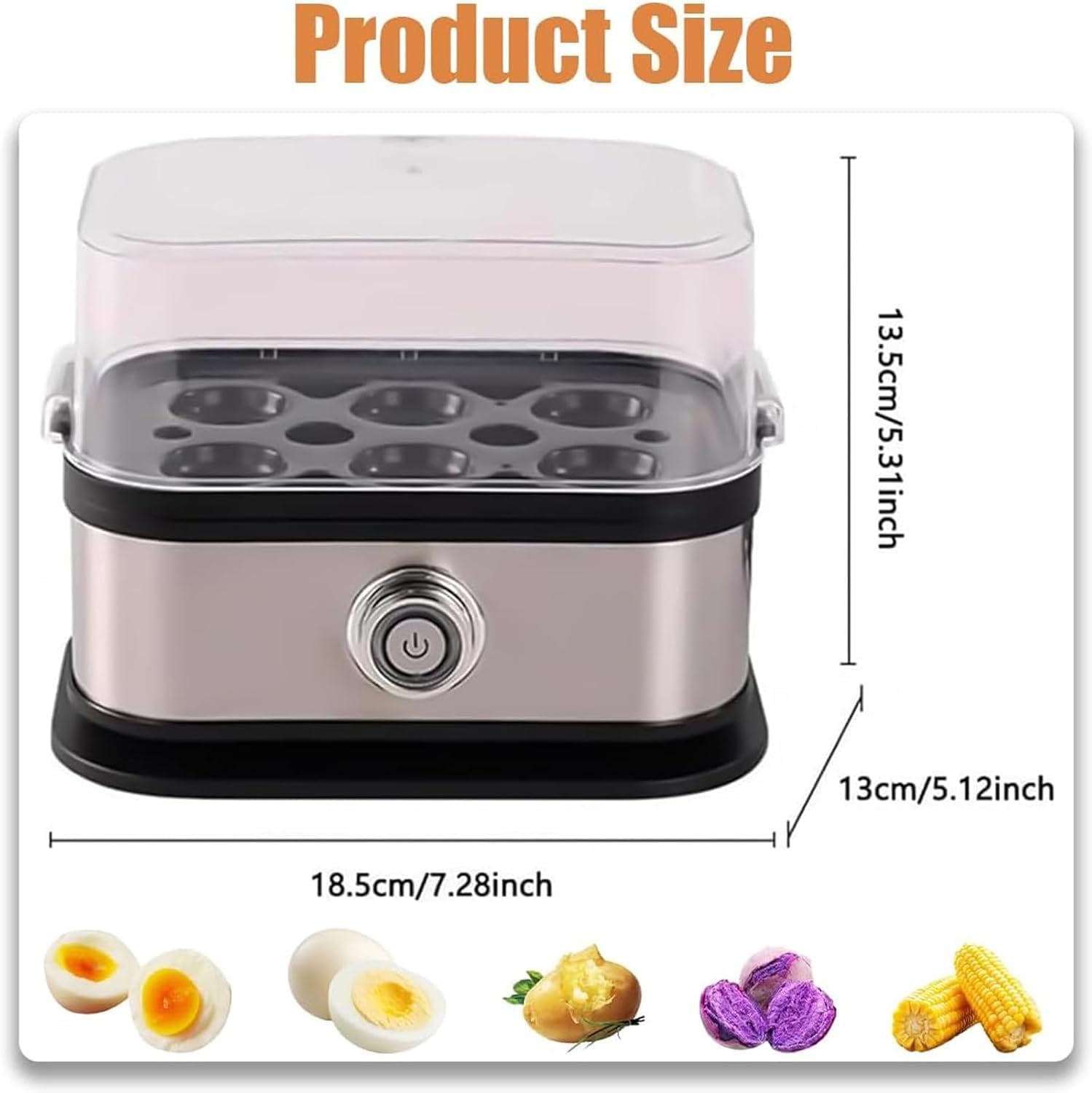 Automatic Rapid Egg Cooker,2026 New Egg Boiler for Hard Boiled Eggs,6-Egg Electric Egg Cooker - Auto Shut-Off, Boil-Dry Protection, Hard, Medium for Home Kitchen