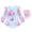 Sky Blue, variant on One Piece Swim Suit for Toddler Girls Ruffle Hem Long Sleeve Cartoon Print Rash Guards Quick Dry Beach Swimwear