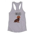 thumbnail image 3 of Dachshund Greeting Racerback Tank Women -SPIdeals Designs, Female Medium, 3 of 4