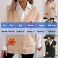 thumbnail image 3 of Tnhcen Women's Crochet Flower Cardigan Acrylic Knit Vest Boho Chic V-Neck Cover Up Free Size Summer To Fall Fashion Button Front Casual Duster, 3 of 5