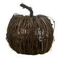 thumbnail image 2 of Wicker Pumpkins - Handwoven Cane Halloween Pumpkins, Fall and Thanksgiving Table Decor Mini Pumpkin Set, Farmhouse Style Natural Decor (Medium), 2 of 5