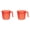 Red, variant on Premium BPA Free Plastic Mugs for Bathroom, Bath Mug, Stripes Design Bathing Mugs Dabba Camping Mug, 50 Ounce Capacity (Blue, 3)