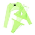 thumbnail image 4 of Ketyyh-chn99 Tankini Swimsuits for Women Swim Dress for Women Tummy Control Slimming Ruffle One Piece Swimsuits Ruched Tummy Control Bathing Suits Green,S, 4 of 4