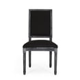 thumbnail image 4 of Noble House Robin Wood Upholstered Dining Chair, Set of 2, Black and Gray, 4 of 11