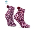 thumbnail image 2 of Deago 2 Pairs DIY Gift Socks for Women Girl Fuzzy Fluffy Socks Winter Slipper Socks Soft for Christmas With Gift Boxes Cupcake (Purple), 2 of 9