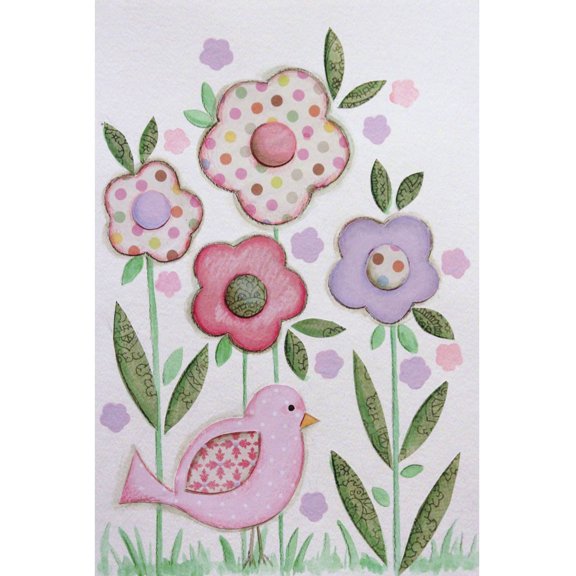 Marmont Hill "Collage Flowers" by Reesa Qualia Painting Print on Wrapped Canvas