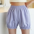 thumbnail image 2 of fheaev Safety Pants for Women Pettipants Culotte Safety Shorts Lace Bottom Pants Plus Size Underwear for Skirt Dress Lantern Bottom Shorts Under Dress Shorts Loose Comfy Wide Leg Shorts, 2 of 3