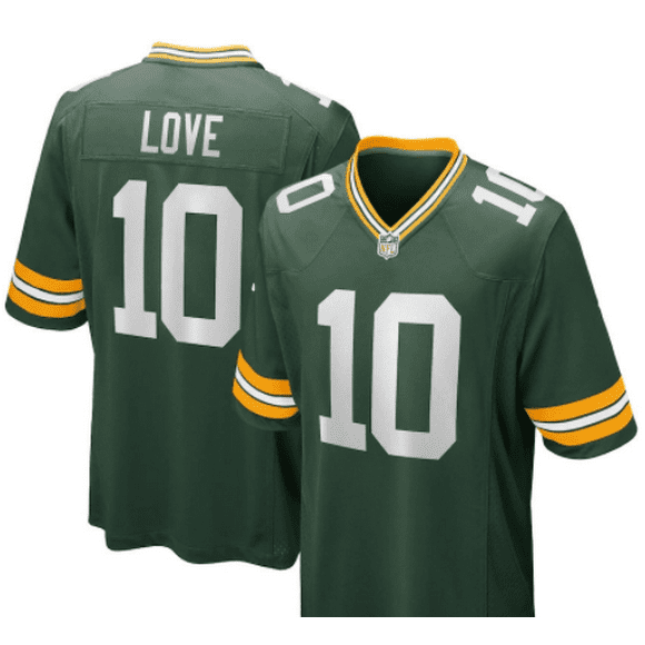 Men's Packers RODGERS 12# FAVRE 4# LOVE 10# JONES 33# Sport football Replica jersey