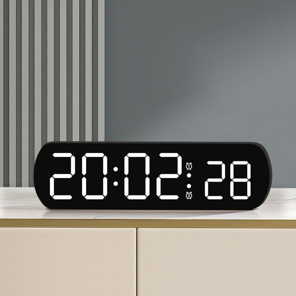 Amzcrzy Electrónica para hombres Organizador de electrónica Cámara digital Reloj electrónico multifuncional con alarma LED, indicador de temperatura, pantalla de segundos y cuenta regresiva para mesi