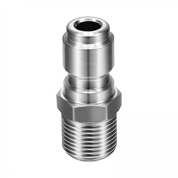 Acoplador para hidrolavadora,Acoplamiento de lavadora a presión,conector rápido de 3/8",Adaptador de acoplamiento de manguera de acero inoxidable NPT,Rosca de conector de extensión de