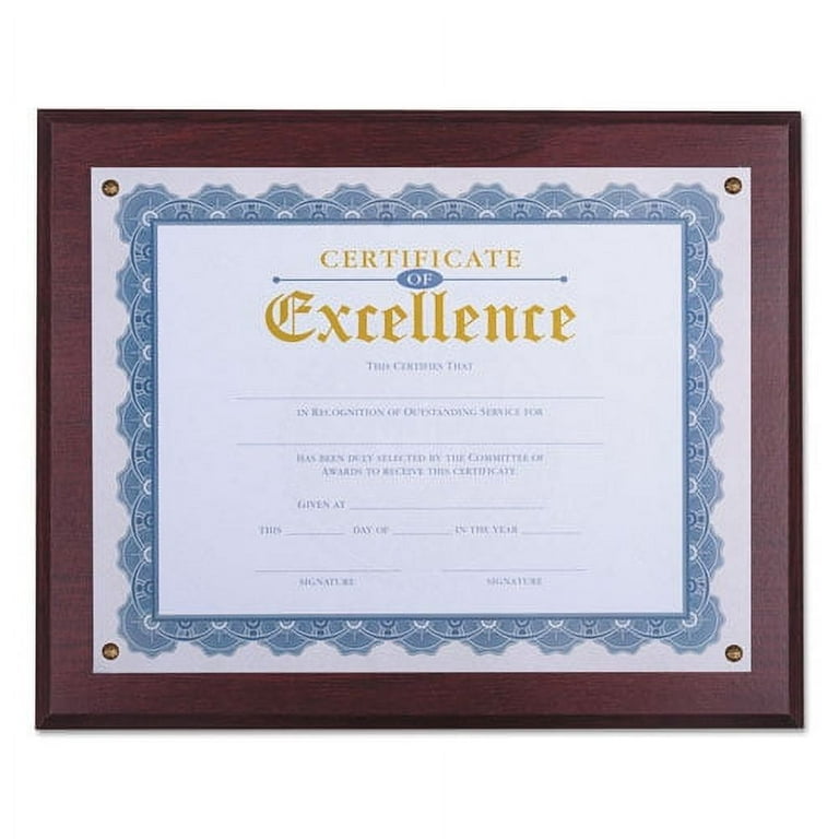 Award Plaque, 13.3 x 11, Mahogany with Mahogany Border Award Plaque, 13.3 x 11, Mahogany with Mahogany Border