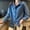 *Blue, variant on ClodeEU Womens Oversized Denim Shirt ,Long Sleeve Button Loose Casual Denim Jacket Shacket Blue,Womens Plus XL