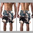 thumbnail image 3 of luoweisi Men's Beach Shorts Quick Dry Swim Trunks with Mesh Lining Rabbit L, 3 of 5