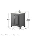 thumbnail image 2 of Wyndham Collection Wcv252530s-Vca-Med Daria 30" Free Standing Single Basin Vanity Set -, 2 of 7