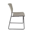 thumbnail image 6 of Regency Cain 30" Square Breakroom Table- Maple & 4 Zeng Stack Chairs- Grey, 6 of 8