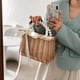 thumbnail image 5 of Bolsa , Bolso de Mano, Asas Dobles para Decoración en , Mango de perla Yinane Monedero de paja, 5 of 7