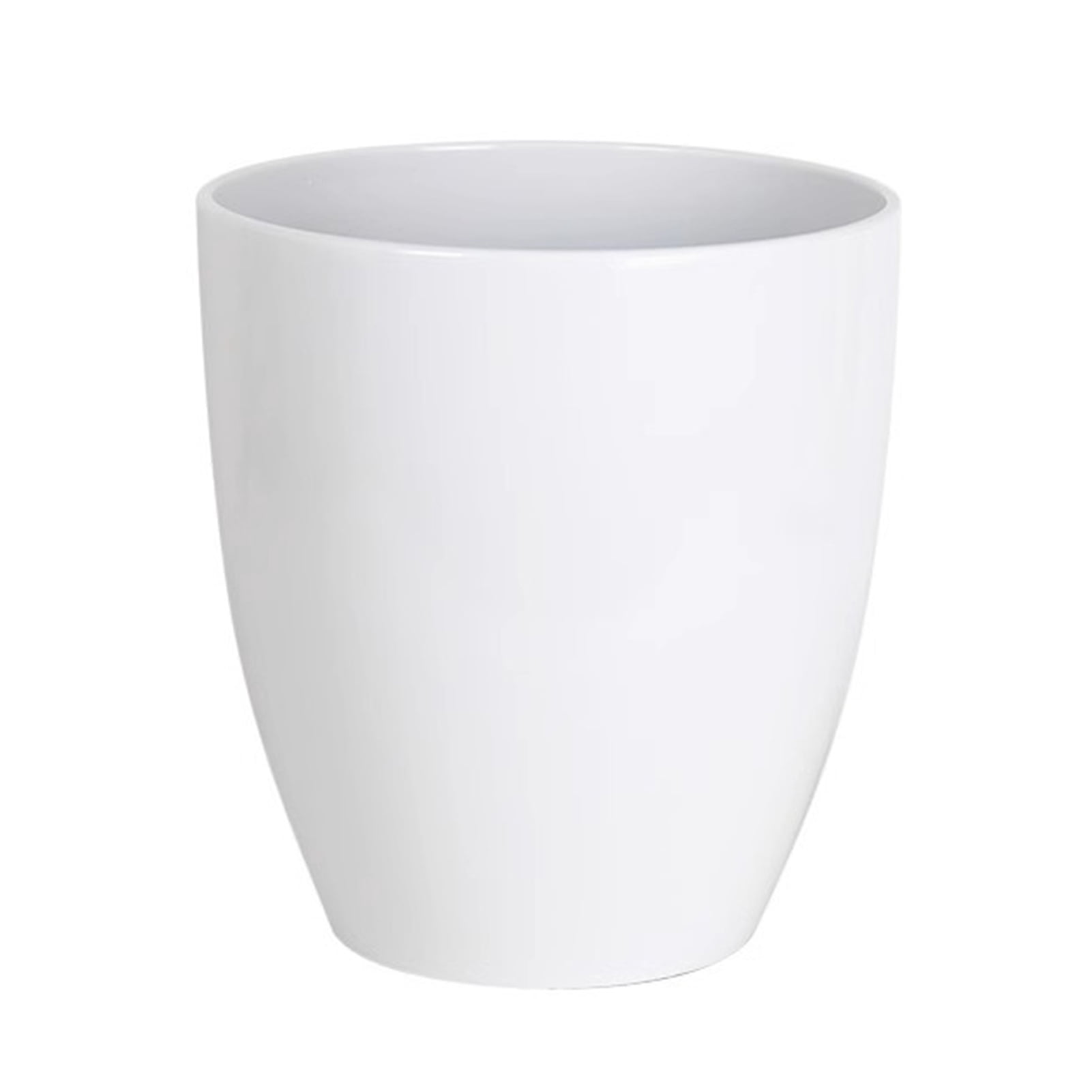 Hyasfey Deep Flower Pot Imitation Ceramic Plant Pot with Drainage Hole Resin Monstera Planter with Saucer for Indoor Outdoor Plants Home Garden Office Decor