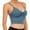 Blue, variant on IROINNID Plus Size Sports Bras for Women Push Up Bra Fashion Sleeveless Camis Vest with Chest Pad,Gray