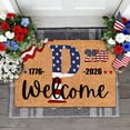 thumbnail image 4 of 250 Anniversary Usa Door Mat – Patriotic Door Mat Personalized,Patriotic Welcome Doormat,A To Z 26 Letters Memorial National Day Floor Mats,Non-Slip Freedom Memorial Day Porch Front Decor, 4 of 4