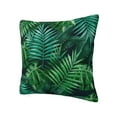 thumbnail image 2 of YFYANG Square Decorative Throw Pillow Case (Without Pillow Insert), Tropical Green Leaf Texture Bedroom Sofa Car Cushion Cover, 12"x12", 2 of 9