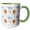 Green/White, variant on 3drose, Whale, Fish, Blue, Orange, Sea Life, Sea Plants, Cute, Pattern, 11oz Mug