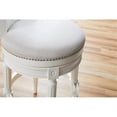 thumbnail image 4 of Home Square 2 Piece Upholstered Wood Bar Height Swivel Barstool Set in White, 4 of 6