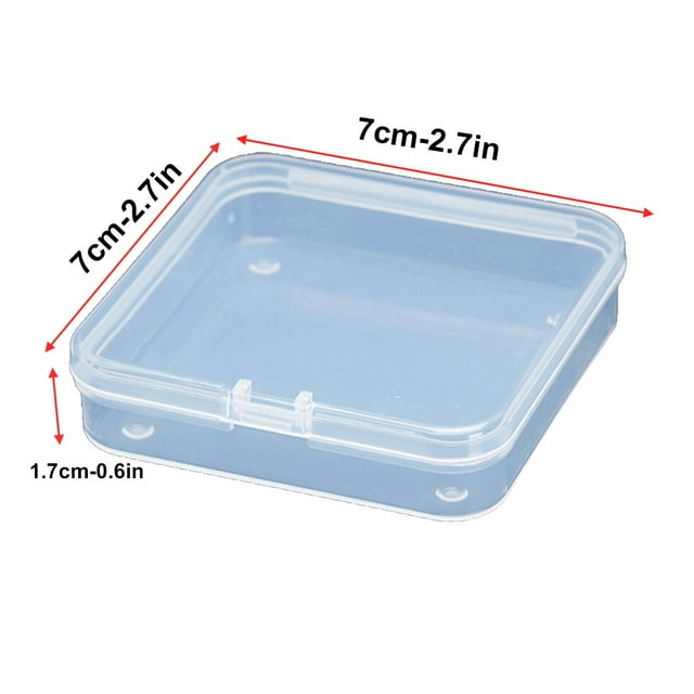 Portable Small Clear Boxes Transparent will get 24 packs Makeup Organizer Square Pin Case Containers with Lids for Cosmetics Crafts Hardware