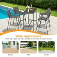 thumbnail image 6 of Dovov Outdoor Bar Stools Set of 4, Patio Bar Height Stool Outdoor Textilene Bar Chairs All Weather Patio Barstools for Garden Poolside Backyard Balcony Porch Lawn Deck, Gray, 6 of 10