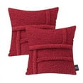 thumbnail image 7 of Phantoscope 20 in x 20 in Red Sherpa, Velvet Decorative Pillow Cover, (2 Count), 7 of 7