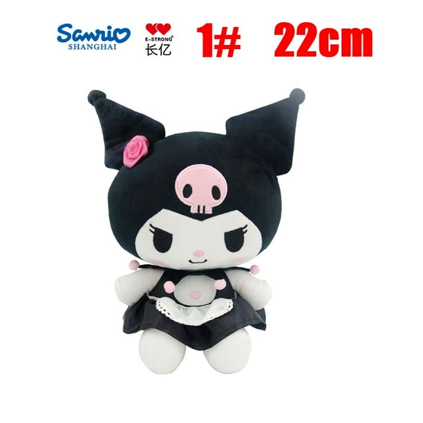 Sanrio Rose Kuromi-muñecos de peluche de algodón PP, almohada suave, juguetes para niños, regalos de cumpleaños y Navidad, decoraciones de almohadas