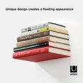 thumbnail image 4 of Floating Bookshelf, Small, Silver, Set of 3, 4 of 10