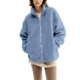 thumbnail image 2 of Taqqpue Women's Fleece Jacket with Baby Carrier Pocket, Warm Maternity Coat for Mom, Zip up 2-in-1 Baby Wearing Outerwear, 2 of 9
