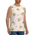 thumbnail image 2 of Bixox Men's Avocado Doing Sport Yoga Printed Shirt Sleeveless Fitness Tank Top-Large, 2 of 7