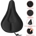 thumbnail image 1 of Funda de sillín de gel para bicicleta en color negro, protector de plástico impermeable para asiento de bicicleta, funda de sillín de gel acolchada para interior para hombres, mujeres y niños, 28 x 18 cm, 1 of 5