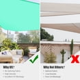 thumbnail image 3 of Yescom 11 Ft 97% UV Block Triangle Sun Shade Sail Heavy Duty Canopy Outdoor Patio Yard, 3 of 11