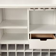 thumbnail image 3 of Honeycomb Design 2 Door Bar Cabinet with Metal Legs, White- Saltoro Sherpi, 3 of 5