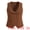 Brown, variant on DARING DIVA Women's Plus Size Double Breasted Vintage Lapel Collar Vest 2X Navy Blue