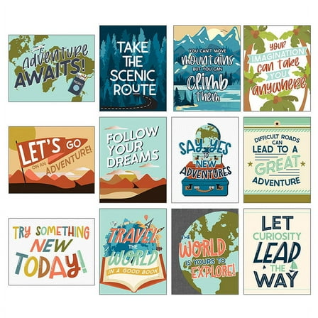 Carson Dellosa Mini Posters: Let's Explore Poster Set (12 mini posters)