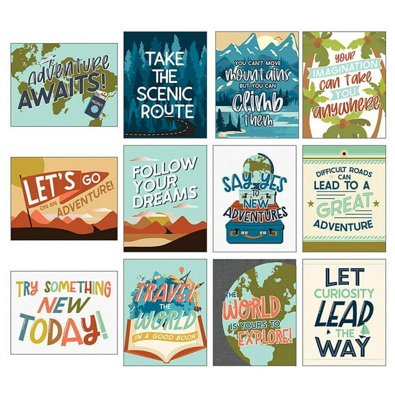 Carson Dellosa Mini Posters: Let's Explore Poster Set (12 mini posters)