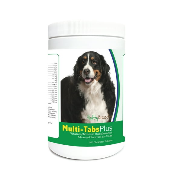 Healthy Breeds Dog Multi-Tab Vitamin and Mineral Supplement for Bernese Mountain Dog, 365 Chews