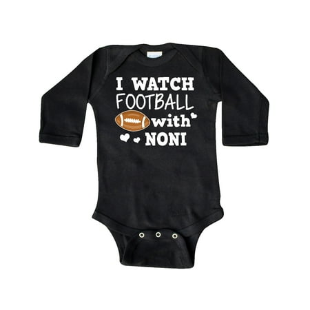 

Inktastic I Watch Football with My Noni Gift Baby Boy Long Sleeve Bodysuit
