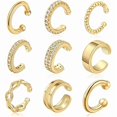 thumbnail image 1 of Chenchen 9Pcs Ear Cuff 14K Gold Plated Ear Cuffs for Women Non Piercing Cartilage Cuff Earrings Ear Clips Jewelry, 1 of 1