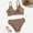 Brown, variant on TAIAOJING Toddler Baby Girls Summer Swimsuits 2 Piece Sport Solid High Waist Bikini Set Swimwear Girl's Bathing Suit 8-10 Years
