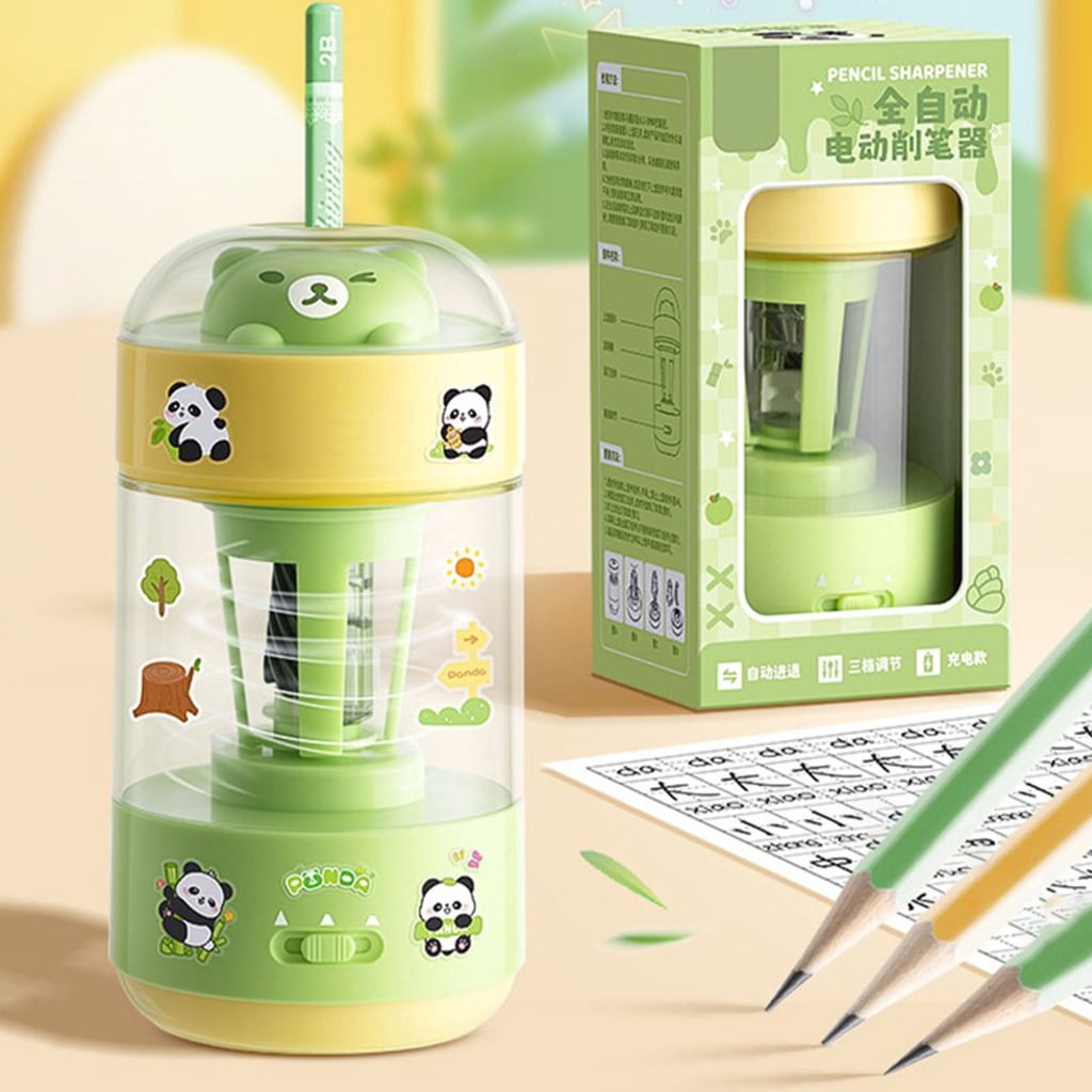 USB Automatic Electric Pencil Sharpener Auto Stop 3 Thickness Adjustable for 6mm-8mm Drawing Pencils Soft/Hard Charcoals