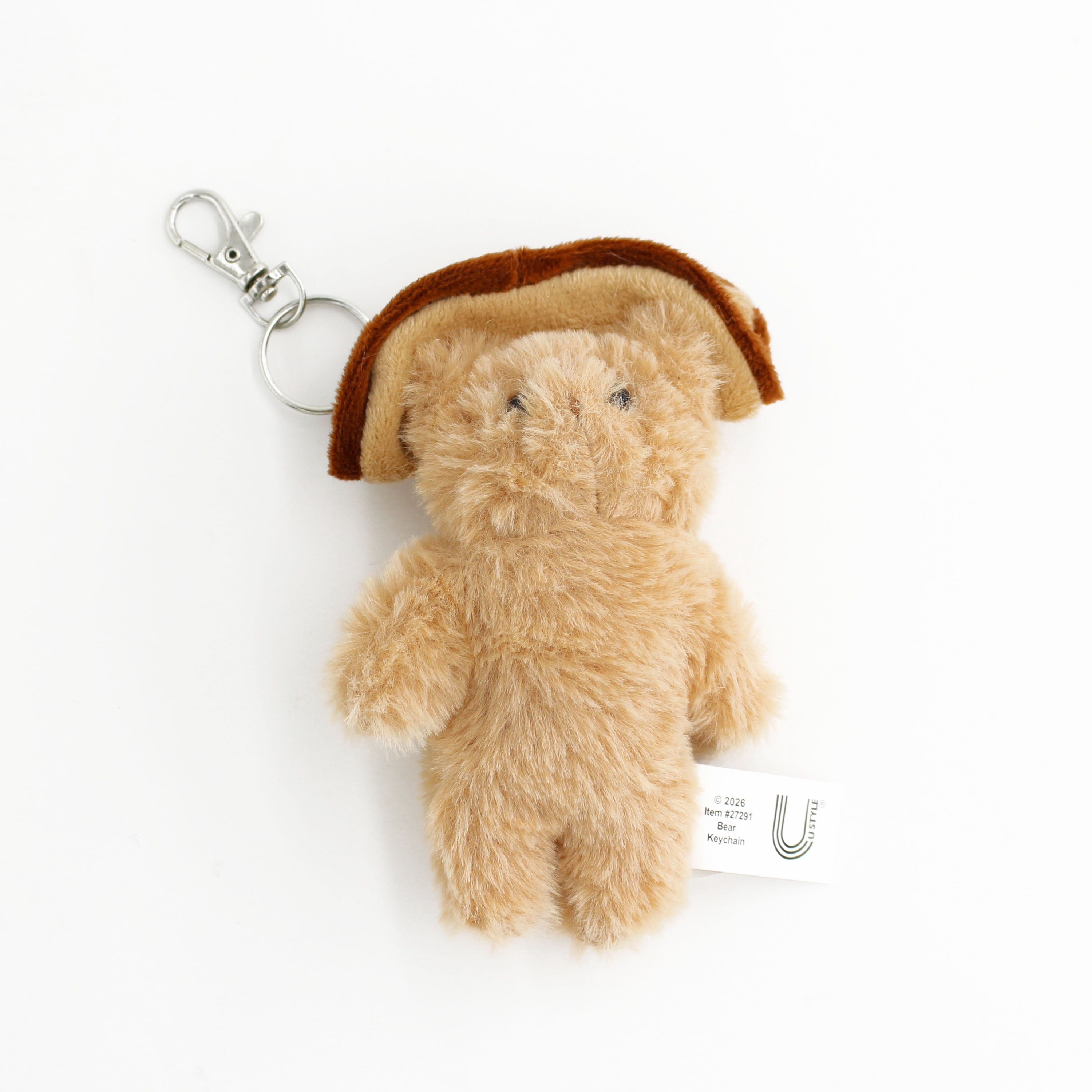 U Style Teddy Bear Keychain in Cozy Toast Costume