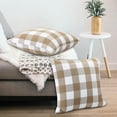 thumbnail image 3 of DSstyles Buffalo Check Plaid Throw Pillow Covers Black and White Farmhouse Outdoor Plaid Square Cotton Cushion Case for Farmhouse Home Decor Couch, Set of 2, 3 of 9