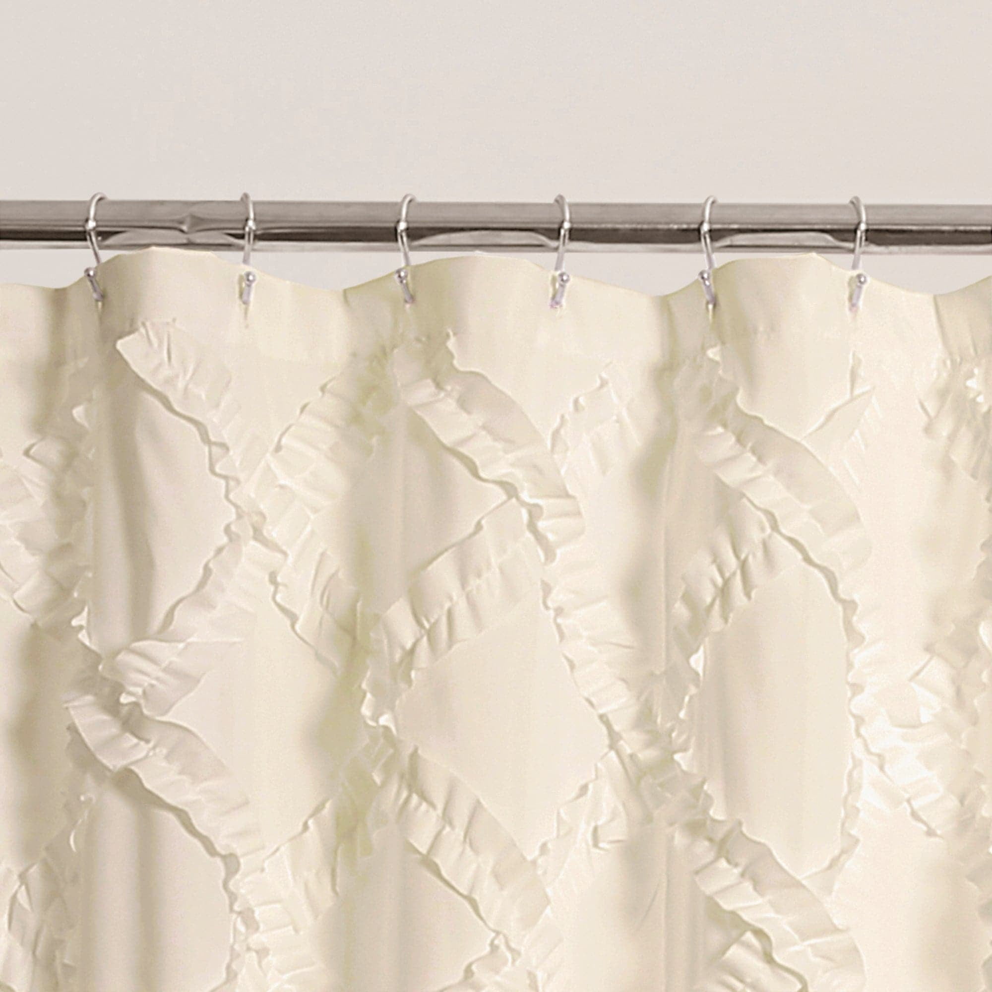 Lush Decor Ruffle Diamond 72"x72" Shower Curtain