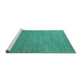 thumbnail image 2 of Ahgly Company Machine Washable Indoor Square Oriental Turquoise Blue Industrial Area Rugs, 8' Square, 2 of 4