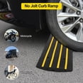 thumbnail image 3 of 1 Pack Rubber Driveway Curb Ramps 33069lbs Capacity Heavy Duty Curb Ramp, 2.6" High Cable Cover Curbside Bridge Ramp for Low Cars, Wheelchairs, Loading Dock, Garage Sidewalk, 3 of 5