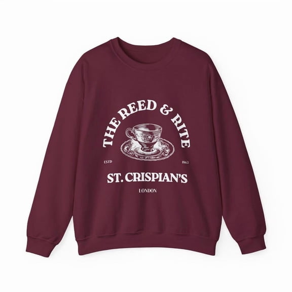 Emma M Lion Crewneck Sweatshirt - Reed and Rite in St Crispian's, London, best merch gift for book fans, Victorian Age vintage vibe